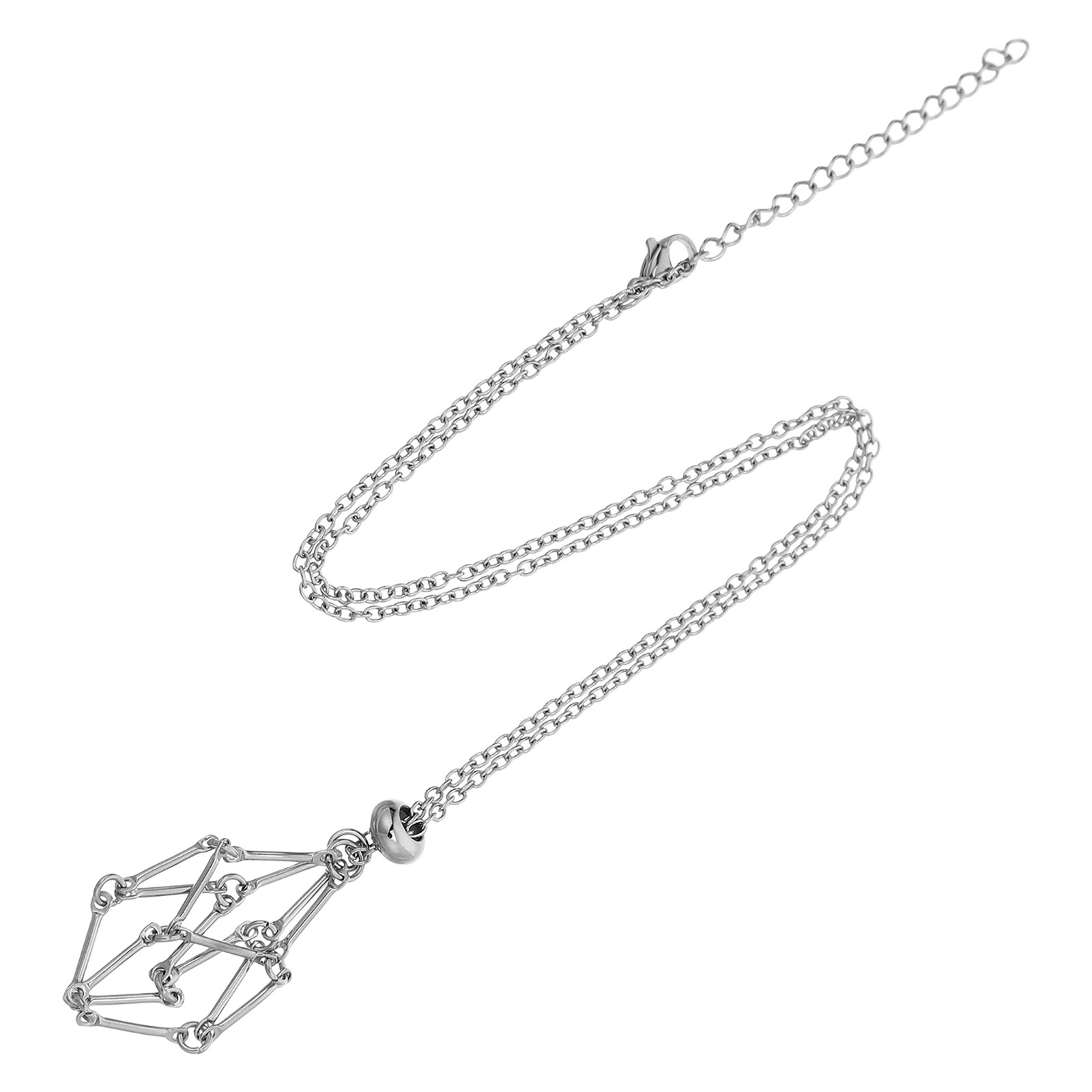 Crystal Pendant Necklace Natural Stone - Ожерелье из нержавеющей стали с кристаллами