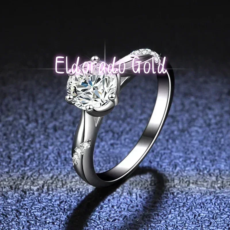 Moissanite Engagement Ring 1 Carat - Кольцо Eldorado Gold из платины PT950,