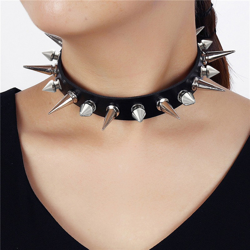 Goth Punk Spike Choker - Длинный чокер в стиле панк с