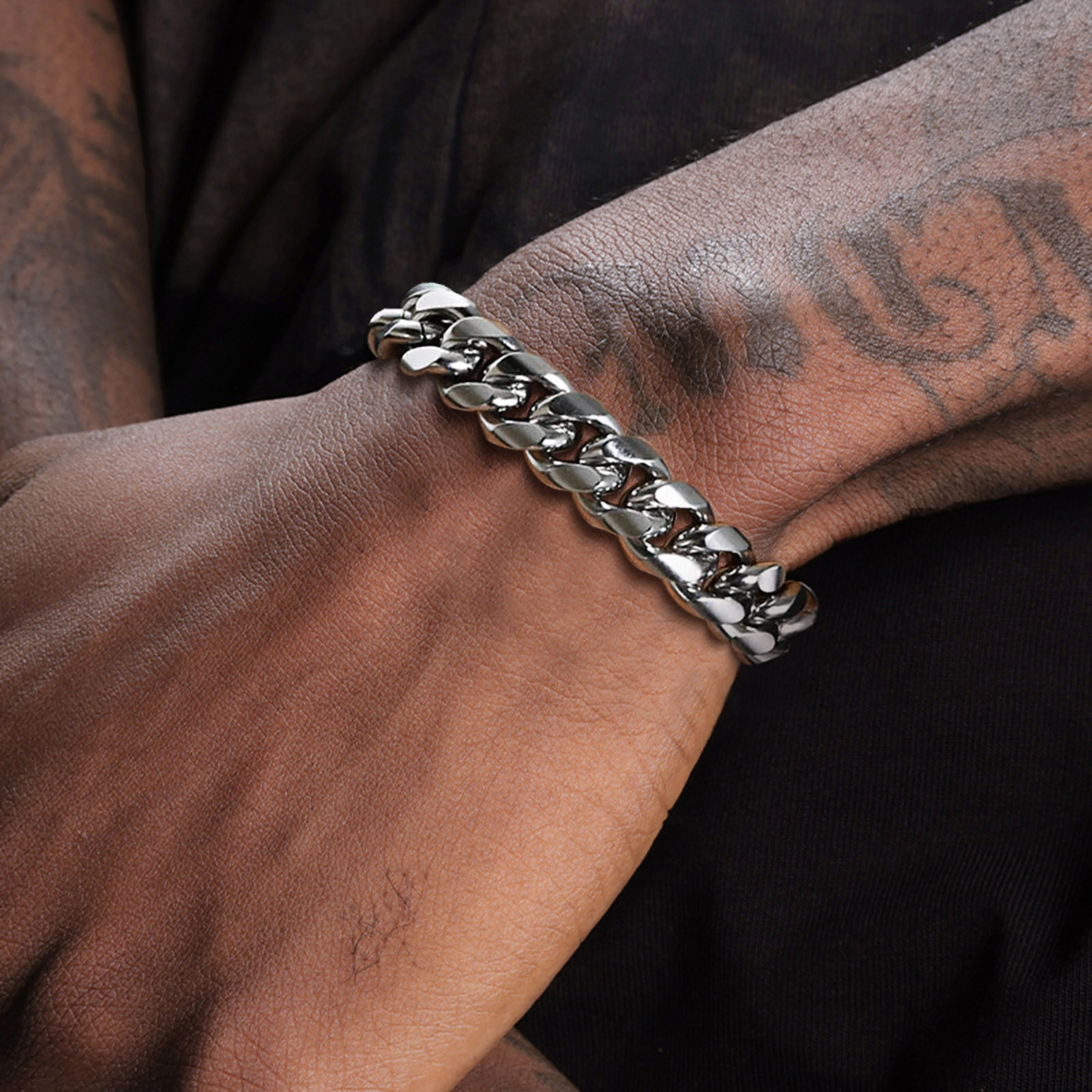Cuban Link Chain 12Mm - Мужской браслет с кубинской цепочкой 6-12
