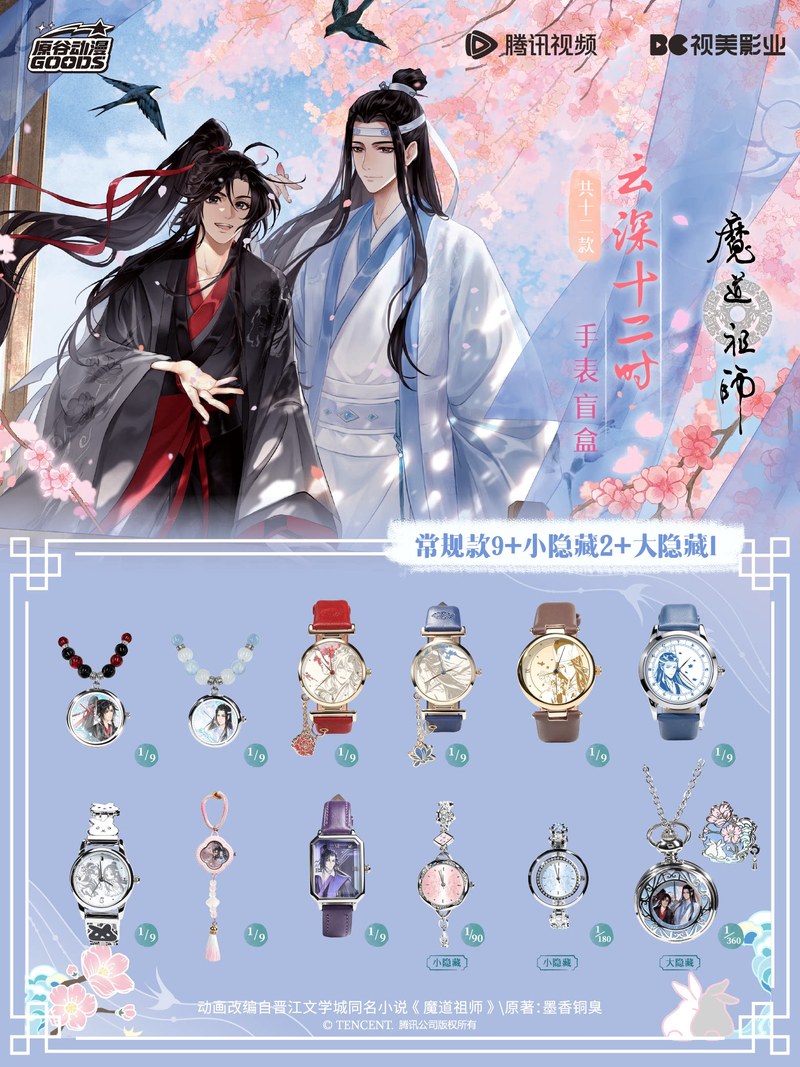 Watch Accessories - Mdzs Acg Goods Подвеска-часы «Неуклюжие» Вэй