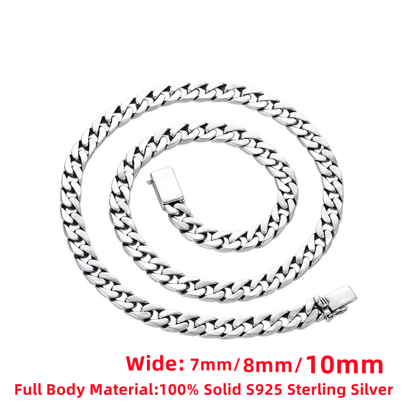 Заводская цена 100% S925 Стерл – обзор и цена 925 Sterling Silver Chain Necklace Men