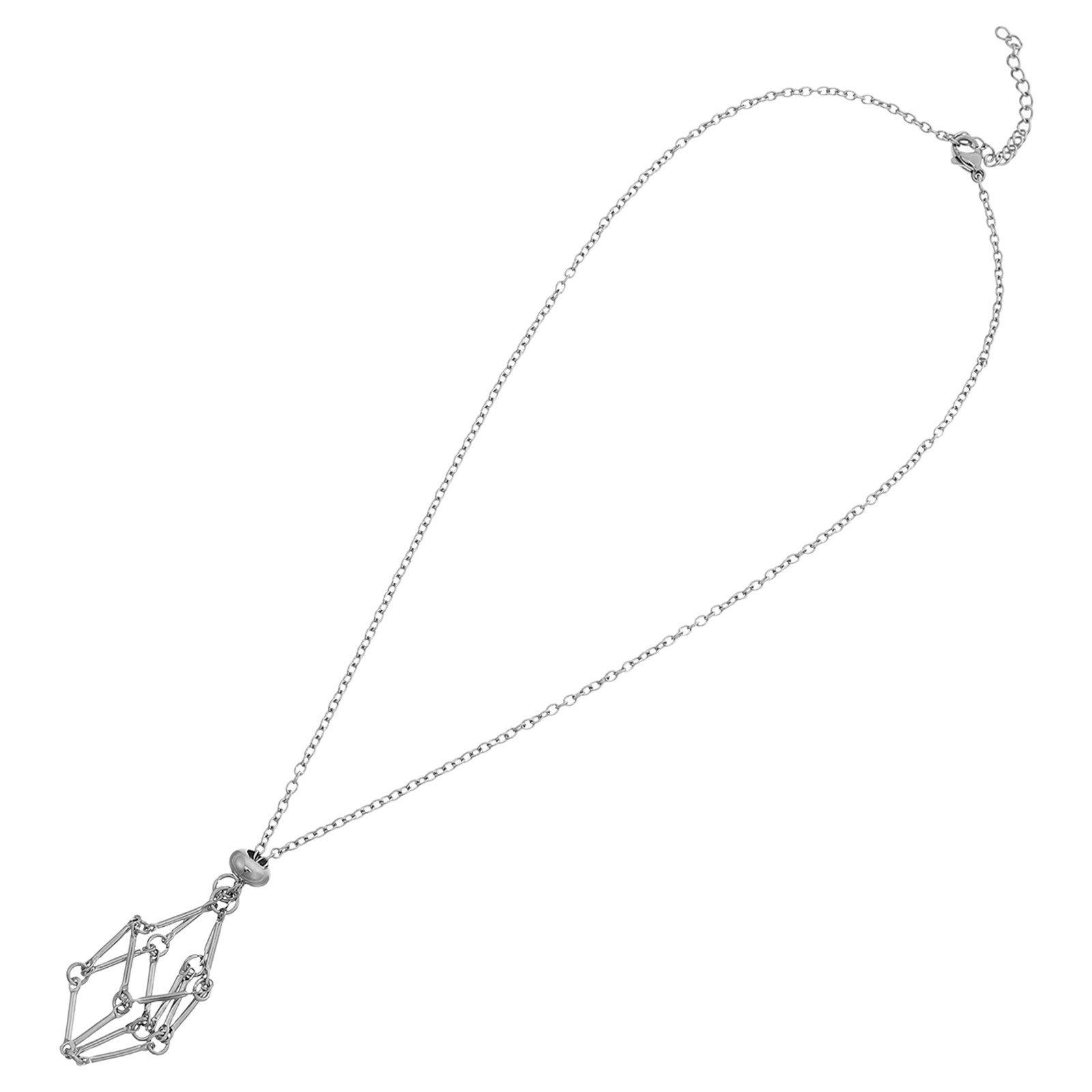 Ожерелье из нержавеющей стали  – обзор и цена Crystal Pendant Necklace Natural Stone