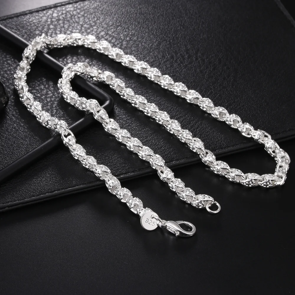 Модные украшения: серебряная ц – обзор и цена 925 Sterling Silver Chain Necklace Men
