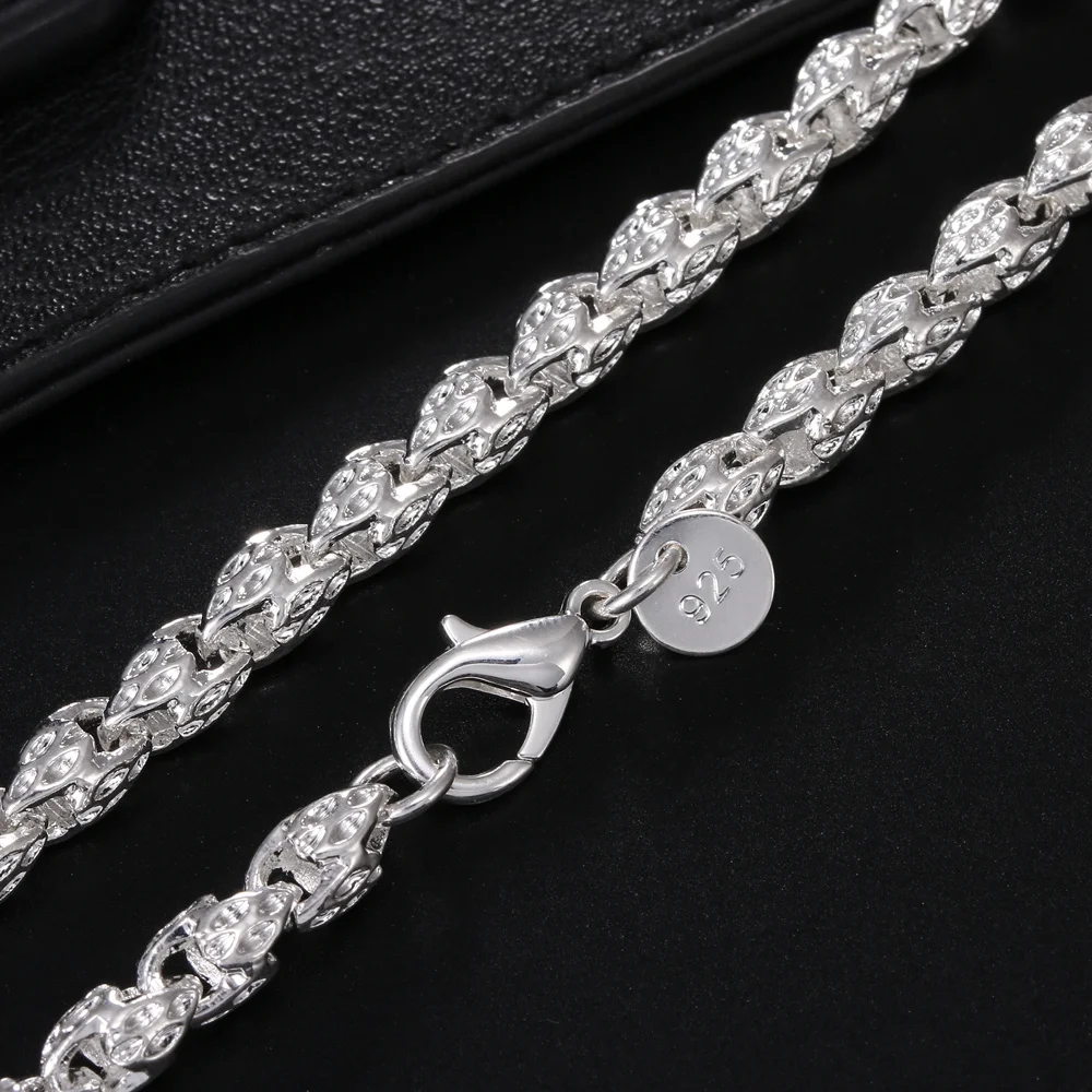 Модные украшения: серебряная ц – обзор и цена 925 Sterling Silver Chain Necklace Men