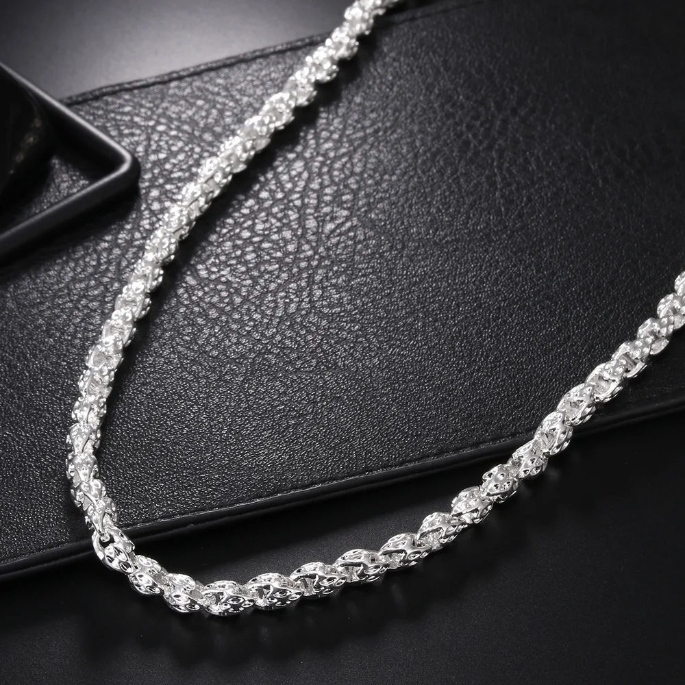Модные украшения: серебряная ц – обзор и цена 925 Sterling Silver Chain Necklace Men