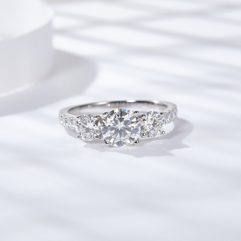 HTOTOH 3-й камень 1 карат D Цв – обзор и цена Moissanite Engagement Ring 1 Carat
