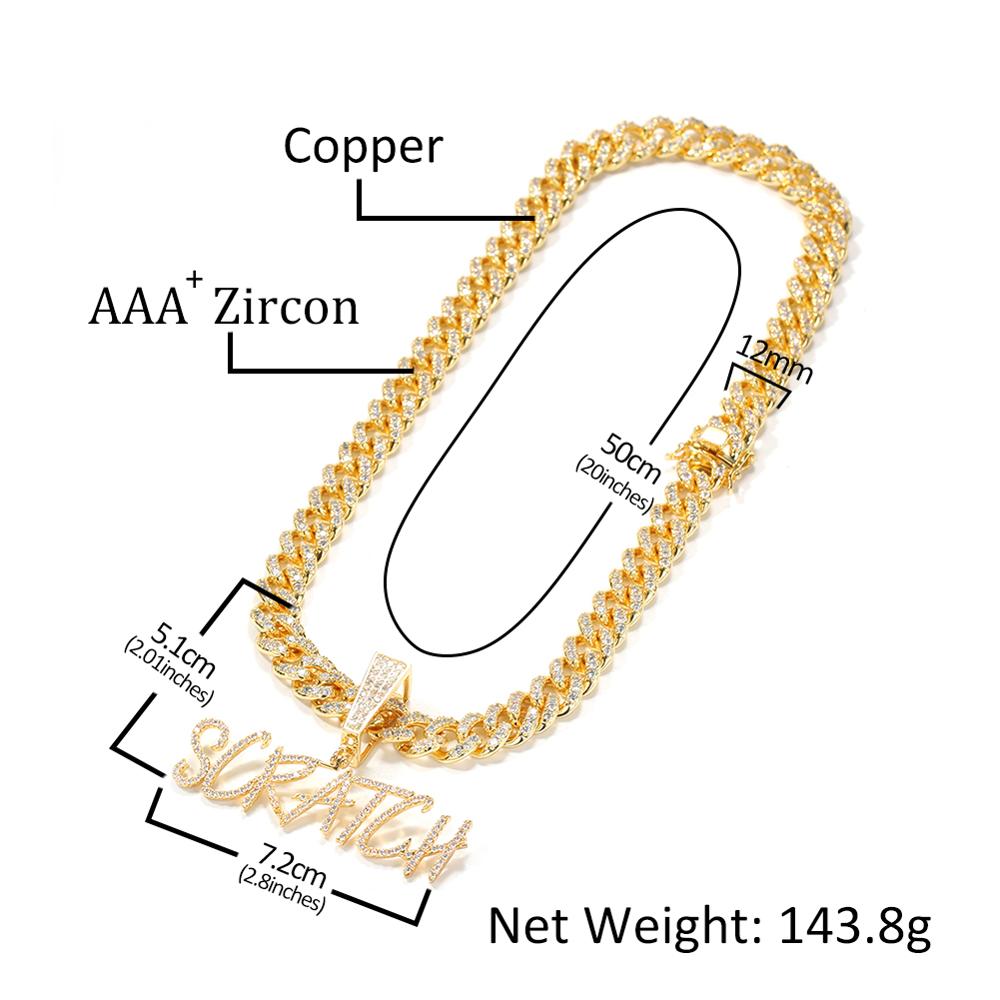 TBTK заказной кулон с надписью – обзор и цена Cuban Link Chain 12Mm