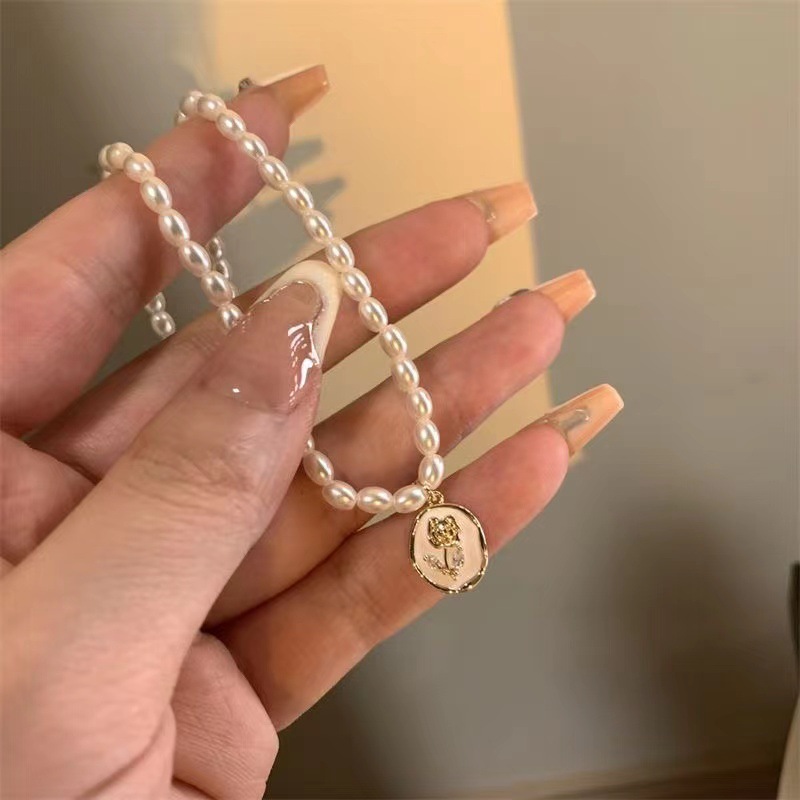 Женское винтажное ожерелье с п – обзор и цена Pearl Choker Necklace Vintage