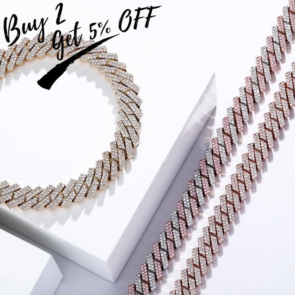 Цепочка со сверкающим кубическ – обзор и цена Cuban Link Chain 12Mm