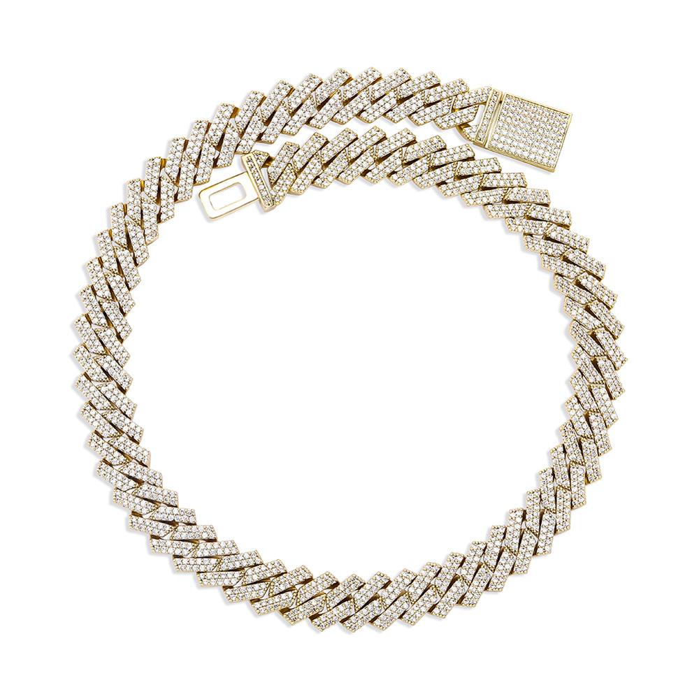 Цепочка со сверкающим кубическ – обзор и цена Cuban Link Chain 12Mm