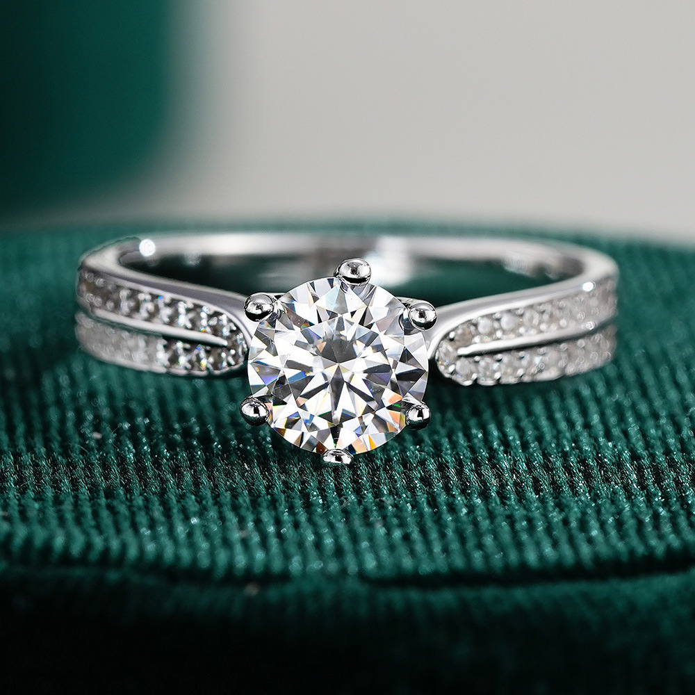 0,5/1/2/3 карата классическое  – обзор и цена Moissanite Engagement Ring 1 Carat