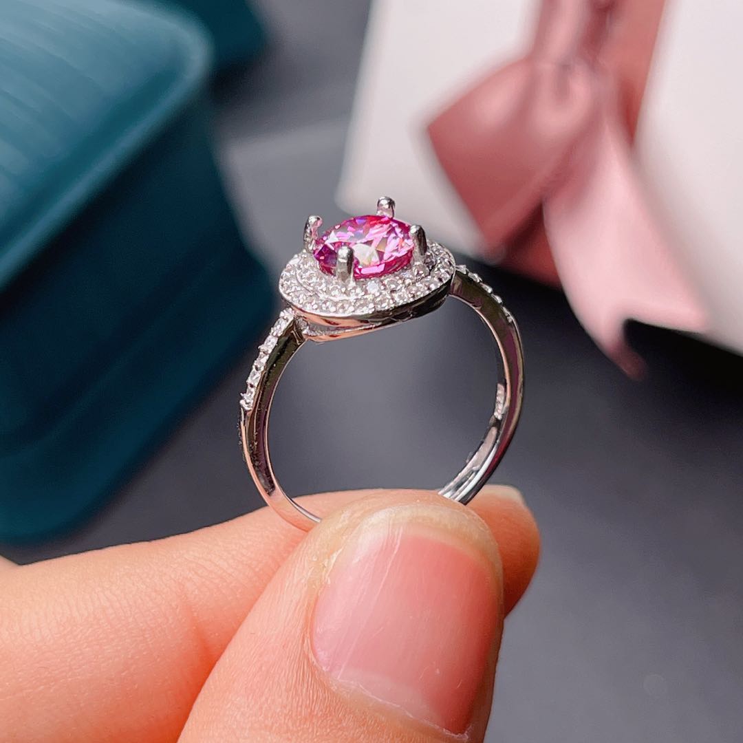 Женское кольцо из серебра 925  – обзор и цена Moissanite Engagement Ring 1 Carat