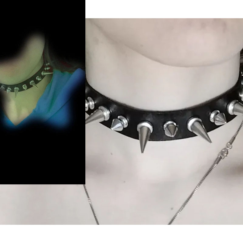 Длинный чокер в стиле панк с ш – обзор и цена Goth Punk Spike Choker
