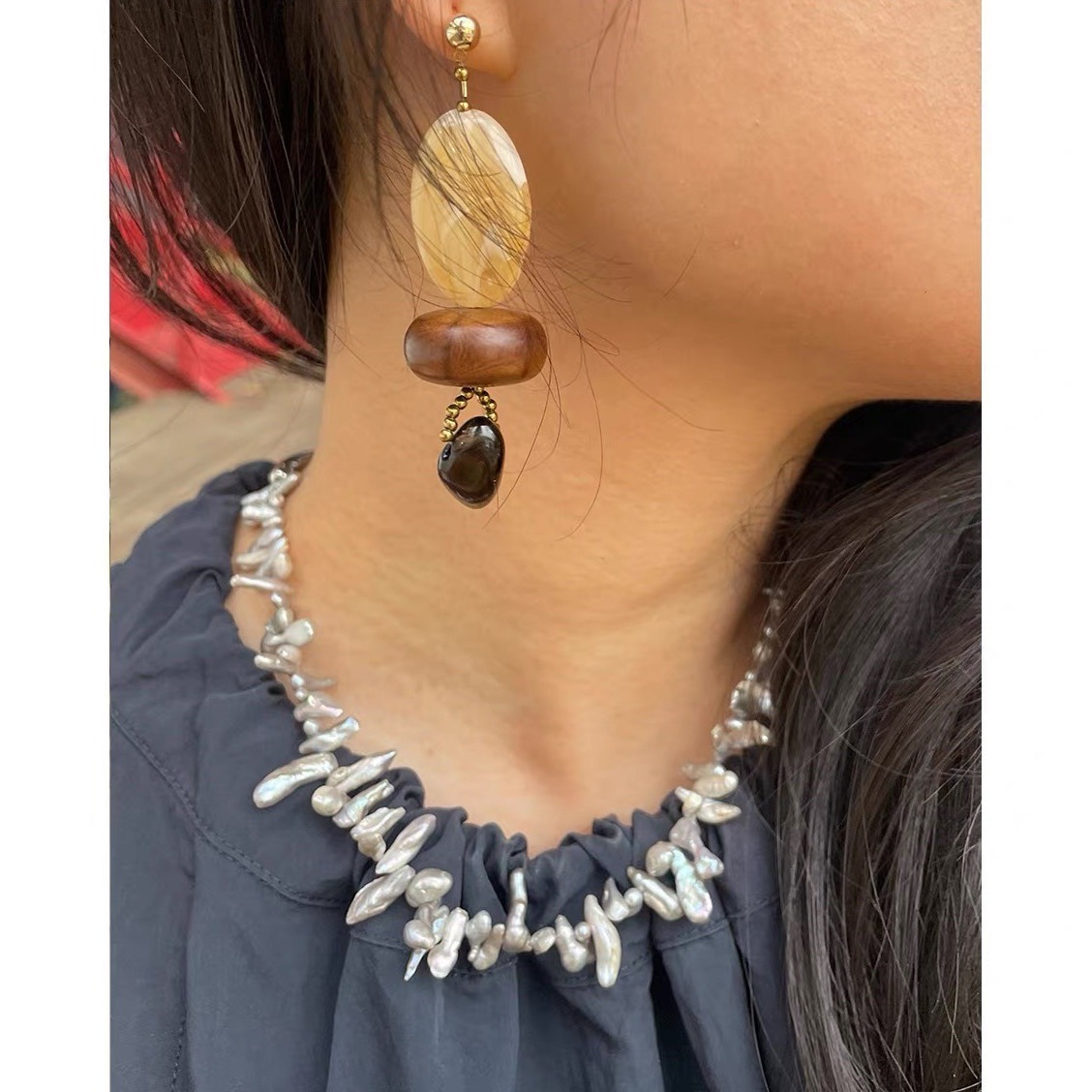 Богемное ожерелье-чокер в стил – обзор и цена Pearl Choker Necklace Vintage