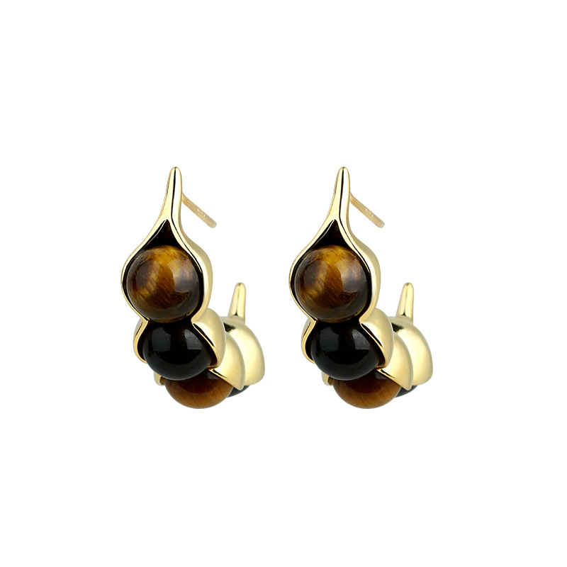 Серьги-гвоздики с тигровым гла – обзор и цена Earrings