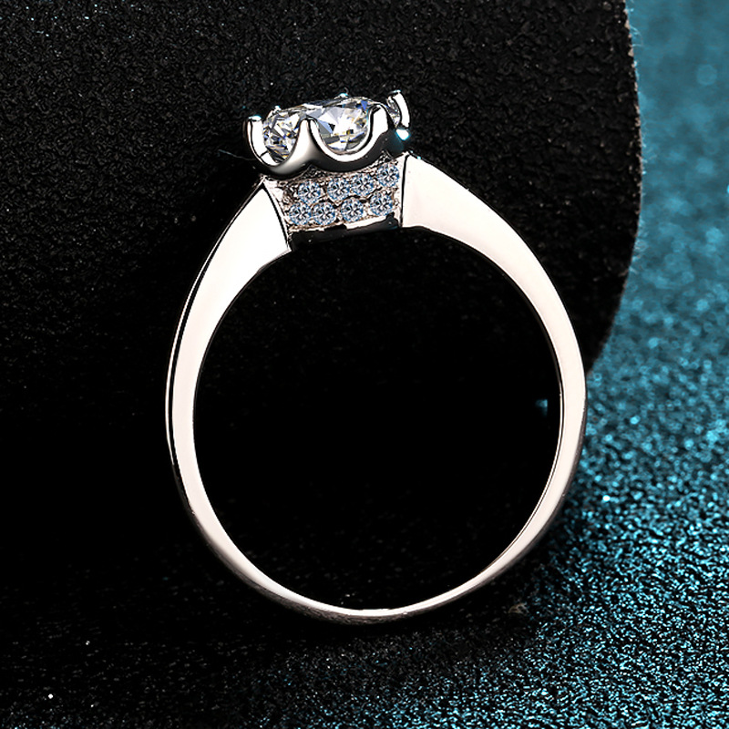 Изысканное платиновое кольцо P – обзор и цена Moissanite Engagement Ring 1 Carat