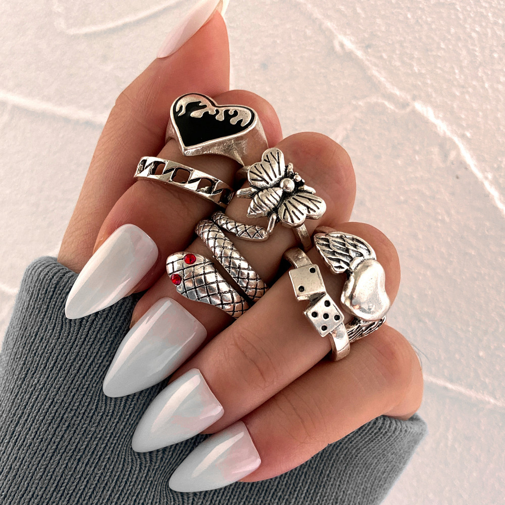 Набор из 6 винтажных колец в с – обзор и цена Vintage Punk Knuckle Rings Set